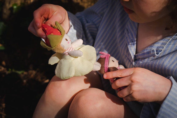 ThreadBear Little Peeps Poppy Strawberry - Matchbox doll 12cm