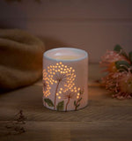 Ceramic Wax Melt Burner With Cut Out Flower Detail