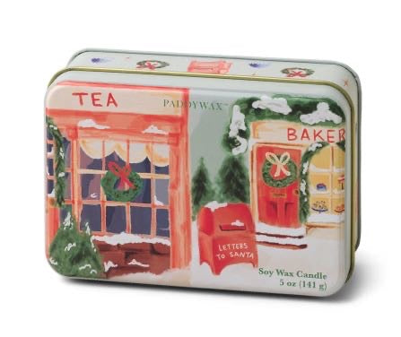 CHRISTMAS TIN 5OZ/141G STOREFRONT - SWEET ORANGE & FIR by Paddywax