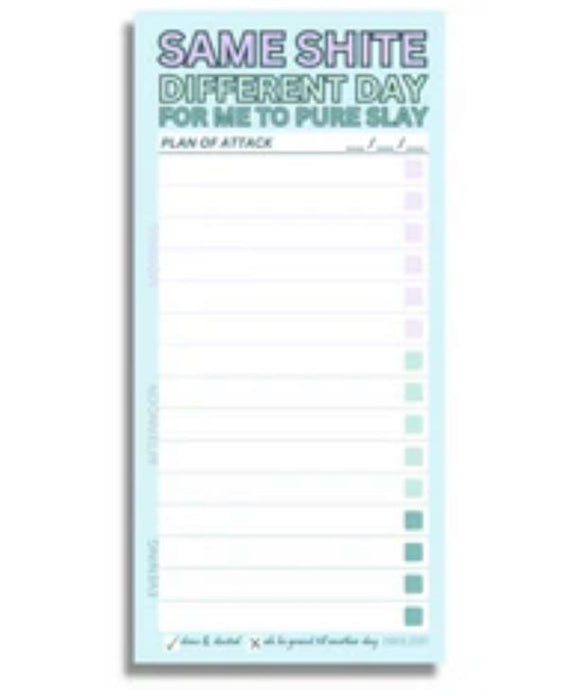 Same shite different day notepad from Parful stuff 