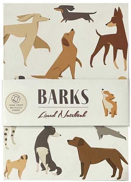 Barks Dog Recycled Paper A5 Lined Notebook