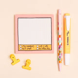 Memo pad - pink grid - Oh Laura (A5)