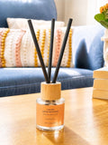Citrus & Spice luxury room reed diffuser 50ml with 3 extra thick fibre reeds, lasts 1–2 months