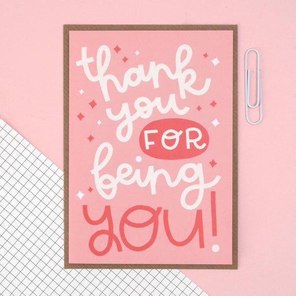 Greeting card - 'thank you for being you'