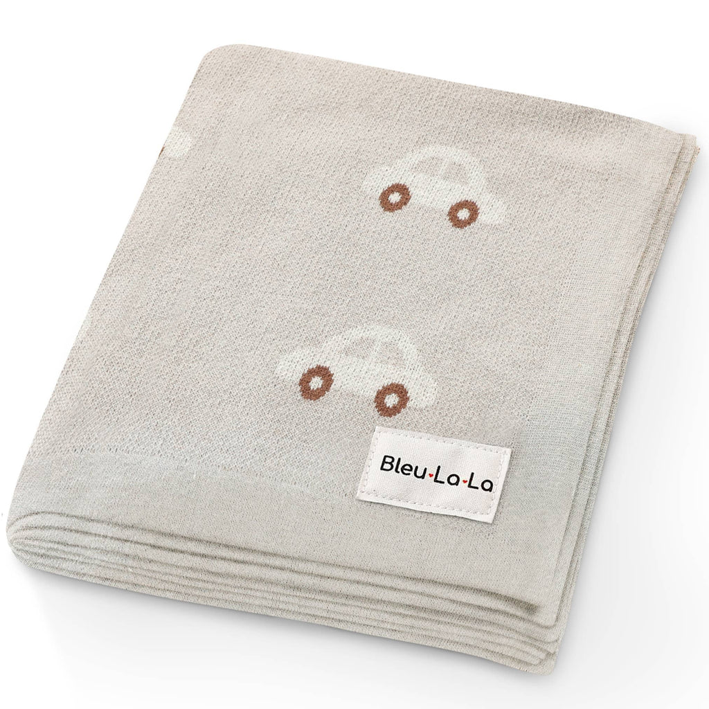 100% Luxury Cotton Receiving Swaddle Baby Blanket - Cars