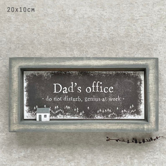 Dad's Office Long Wooden Box Frame - East of India