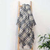 Darwin Chenille Checked Tartan Throw Blanket - 100% Recycled