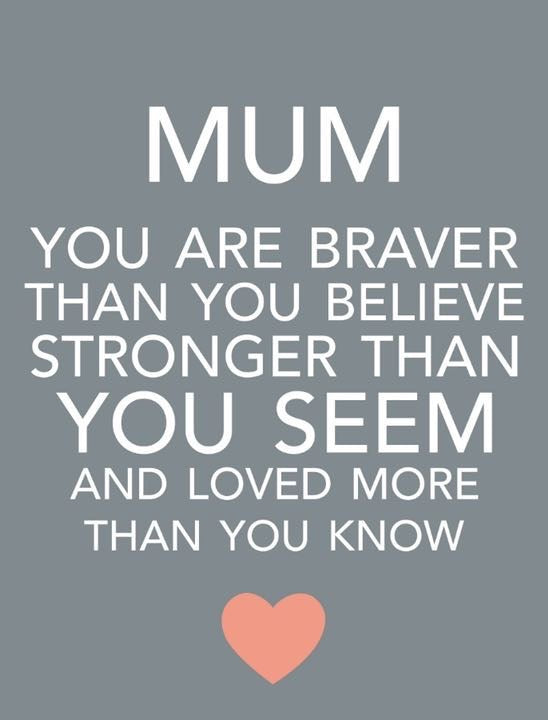 Mum You Are Braver Than You Believe Metal Mini Hanging Sign
