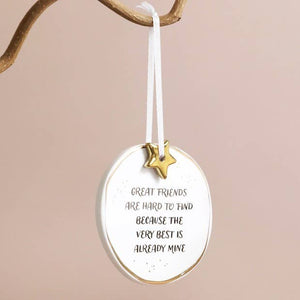 Great Friends Ceramic Hanging Decoration