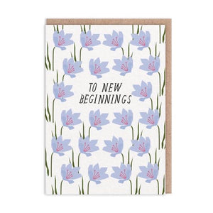 To new beginning greeting card