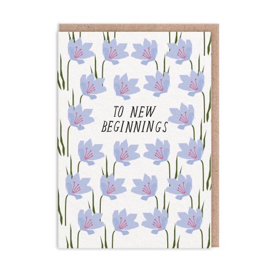 To new beginning greeting card