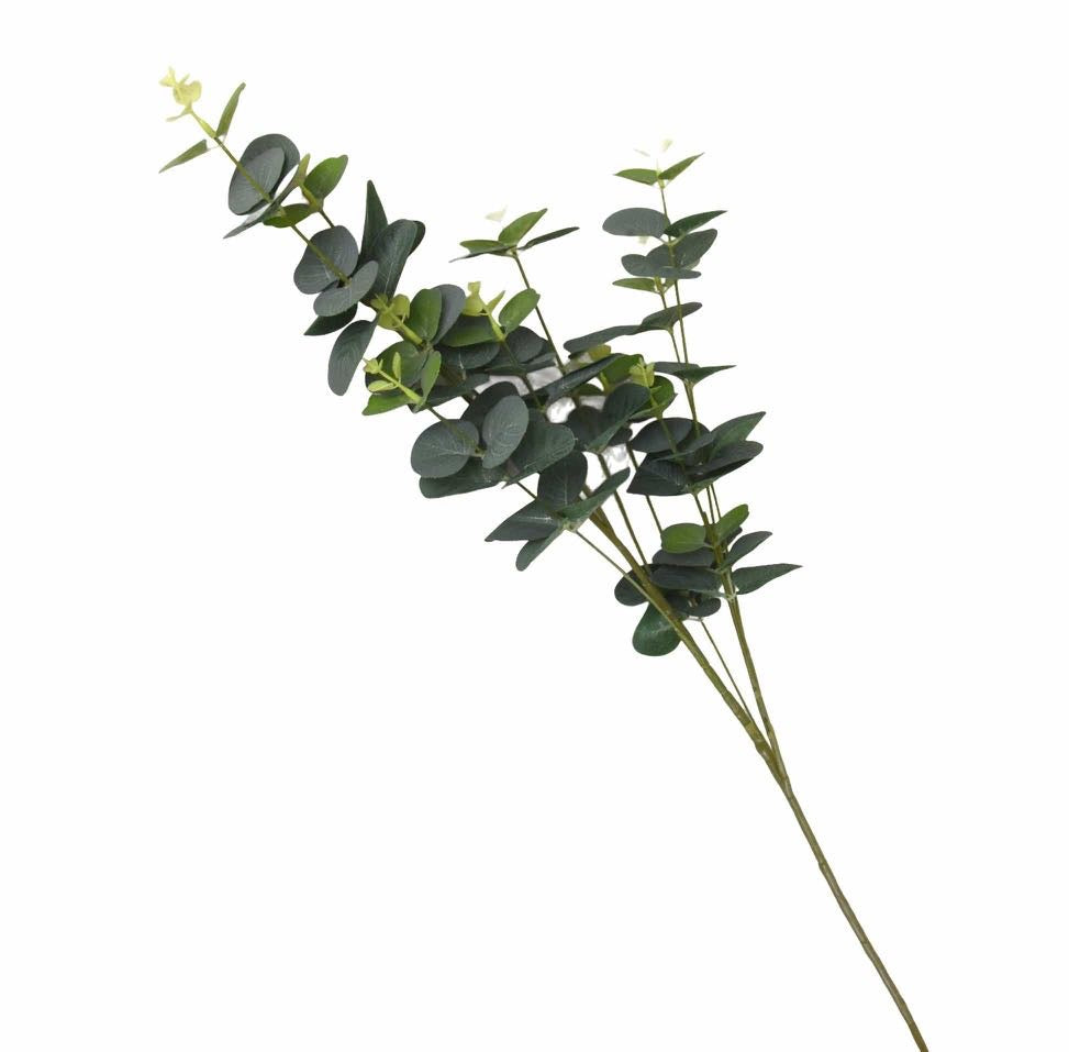 Single Stem Faux Eucalyptus with 7 Heads