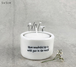 How Wonderful Life Is Candle & Tealight Holder - East Of India
