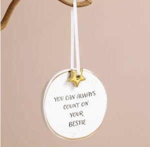 Bestie Gold Star Hanging Decoration - Lisa Angel