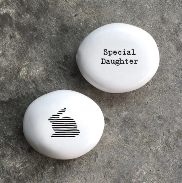 Special Daughter Porcelain Pebble - East of India