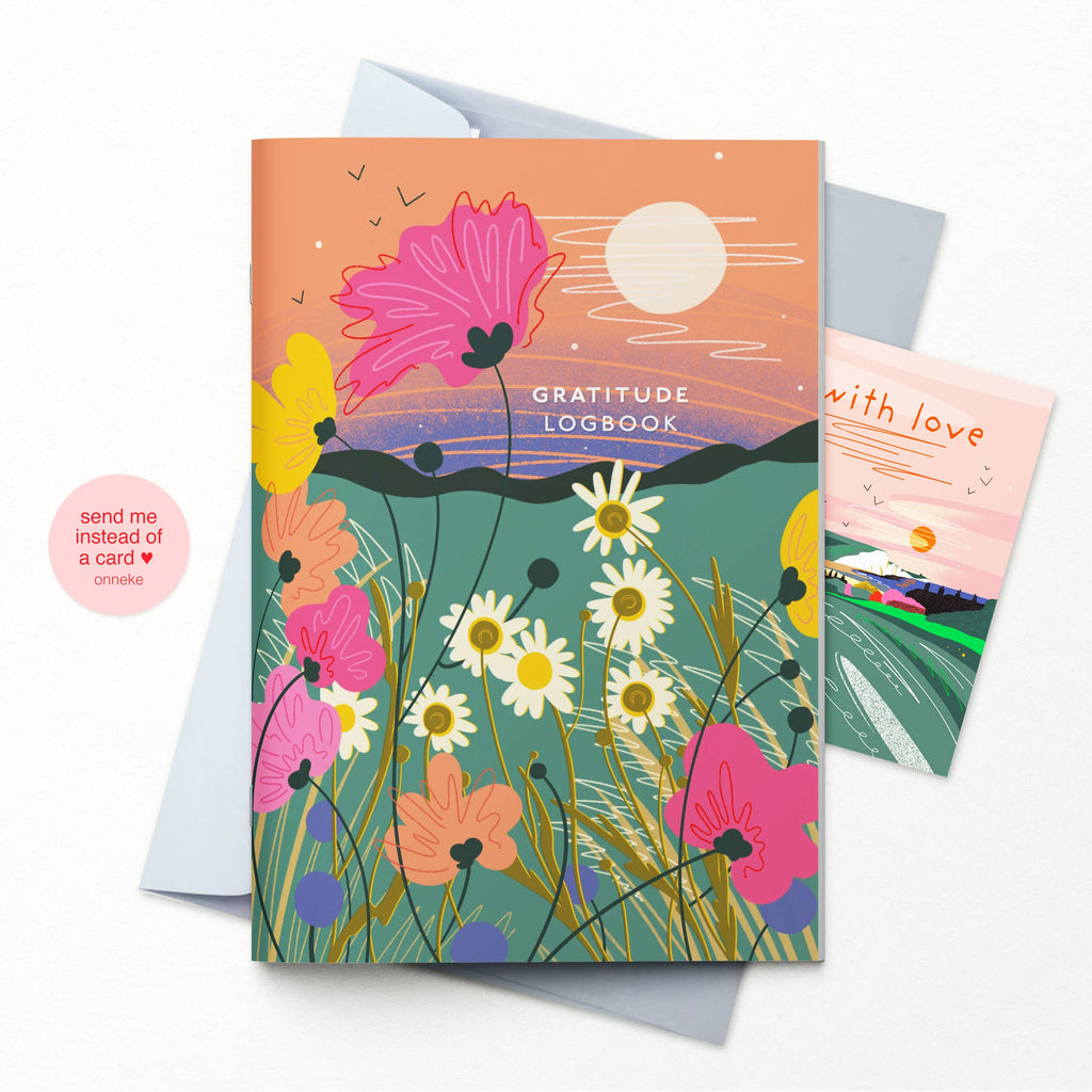 Gratitude Logbook by Onneke – Vibrant Wildflower Edition