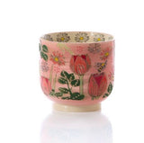 Pink Tulip Mixed Flowers Plant Pot Stoneware