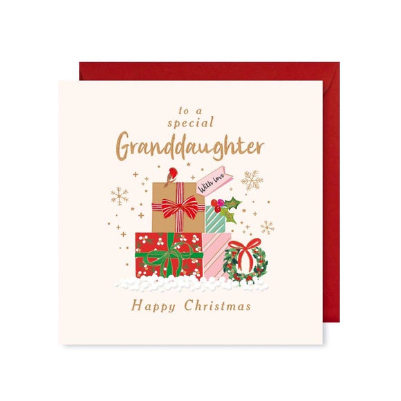 To a Special Granddaughter Christmas Card