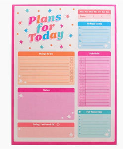 Plans For Today Positivity List Pad - Sass & Belle