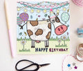 Cow Party Birthday Card
