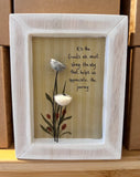 Felt Flowers Wooden Picture Box Frame - East of India