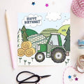 Tractor Birthday Card – Happy Birthday Farmyard Greeting Card