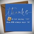 Thanks Dad Greeting Card