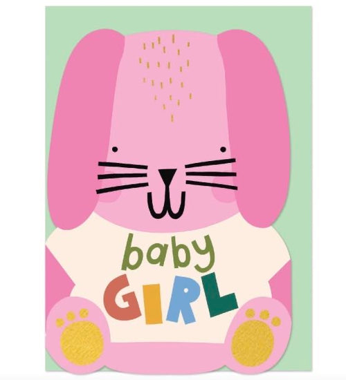 Baby Girl - Pink Bunny Card