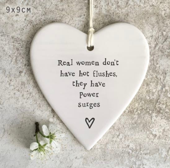 'Real Women’ Porcelain Hanging Heart