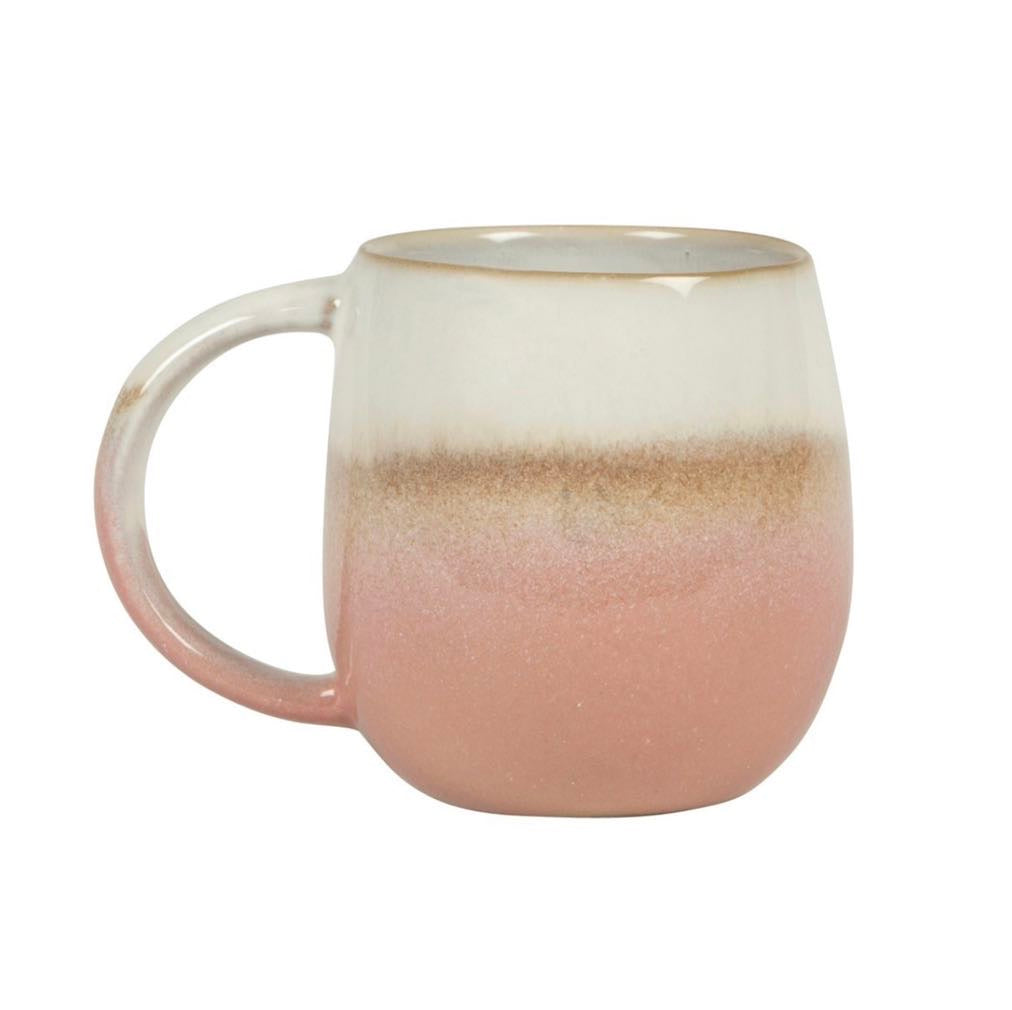 Ombré pink glazed mug from sass and belle