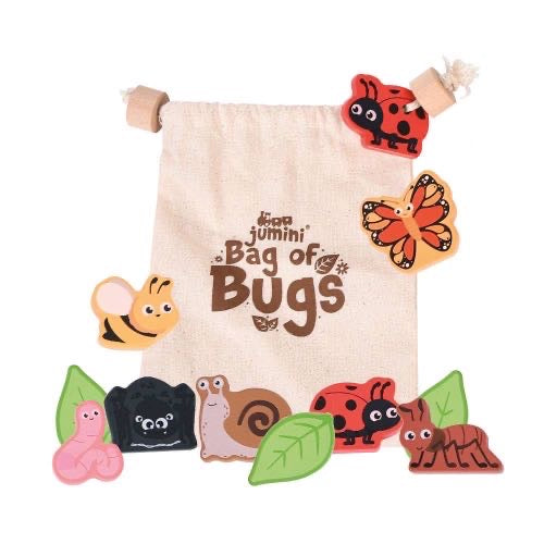 Bag of Wooden Bugs - Jumini/ children’s wooden toys 