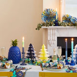 Small Cobalt Blue Glass Candle Holder