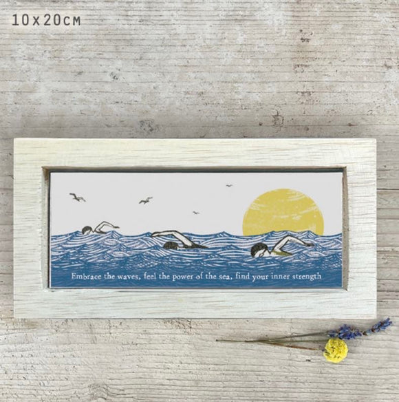 Embrace the waves, feel the power of the sea and find your inner strength wooden box frame east of india 