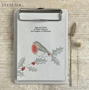 May your home be filled with love and laughter at Christmas note pad