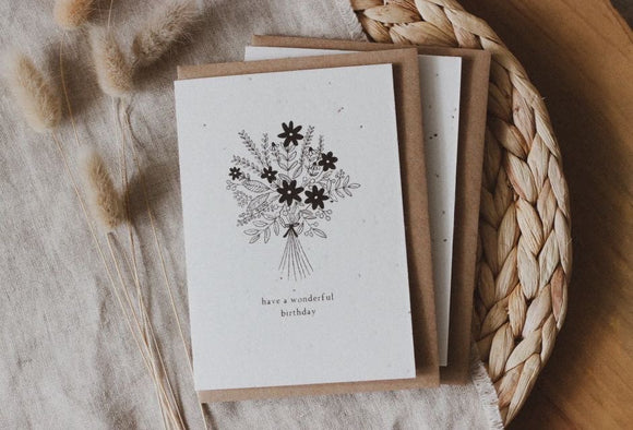 Have a wonderful birthday plantable seed card