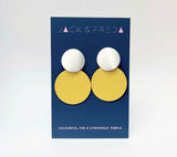 Matt Disc Earrings - Various Colours - Jack & Freda