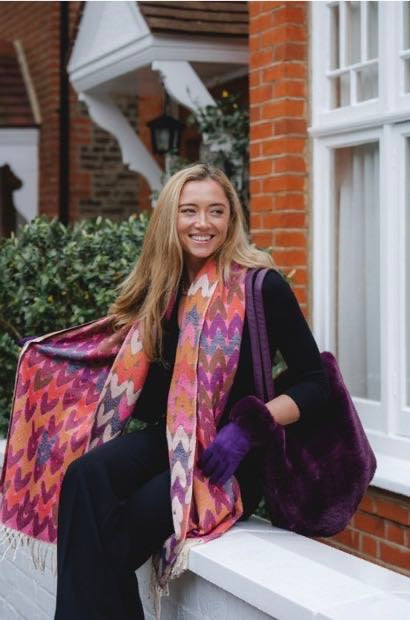 Pink and Orange Scarf