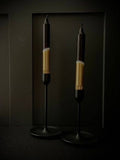 Black & Gold Dip Dyed Dinner Candles