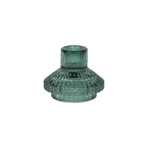 Small Sage Green Glass Candle Holder | Christmas | Gift |