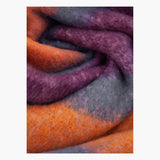 Lilac/Orange Colour Block Stripe Heavyweight Scarf