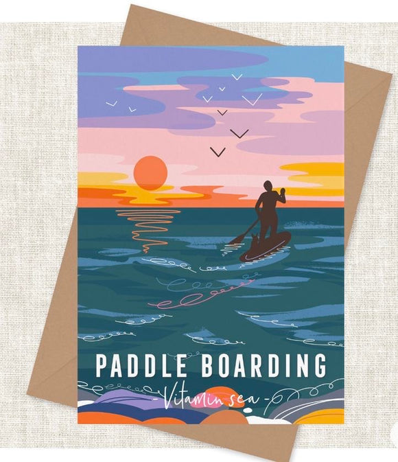 Paddle boarding - Vitamin Sea Greeting Card