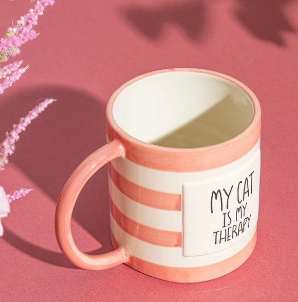 My Cat Is My Therapy Mug - Sass & Belle