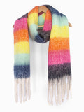 Rainbow Stripe Heavyweight Scarf