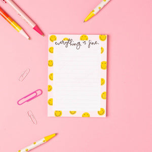 A6 notepad - everything is fine by oh laura