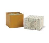 TULIP BLUE AND OCHRE GLASS SOY CANDLE - WISTERIA & WILLOW