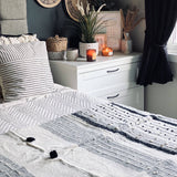 Nina Bobble Boho Throw - Scandi Monochrome Textured Blanket