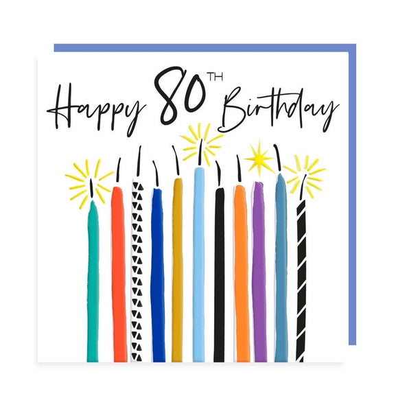 Happy Birthday 80 - Candles Greeting Card
