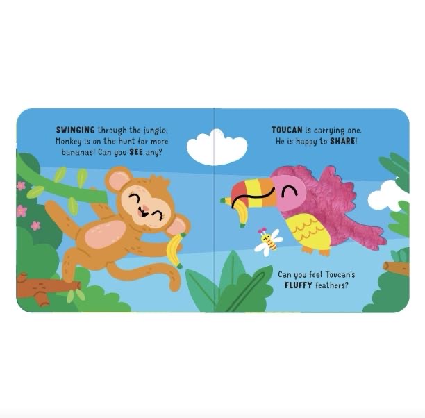 Monkey Mayhem – Touch & Feel Board Book - Jungle Sensory Book