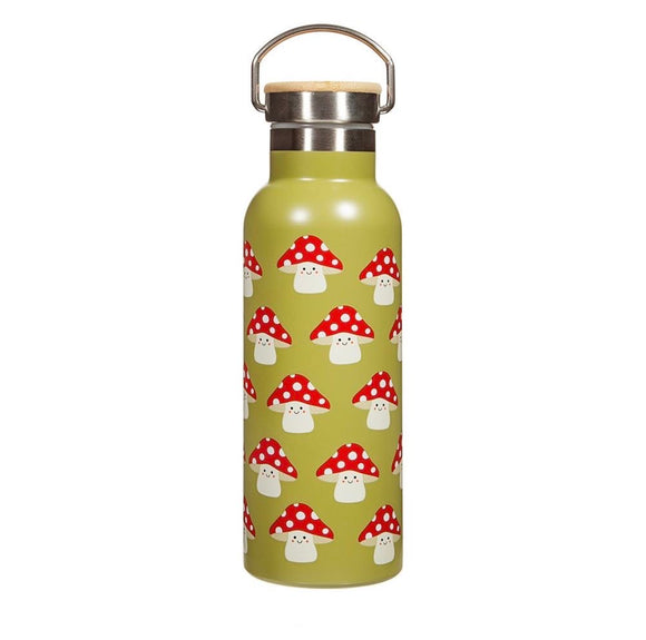 Mushroom metal water bottle from sass and Belle 
