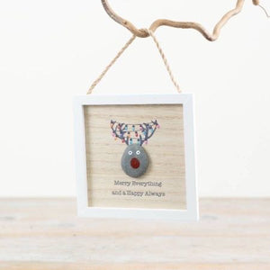 "Merry Everything And A Happy Always" Pebble Hanging Photo Frame